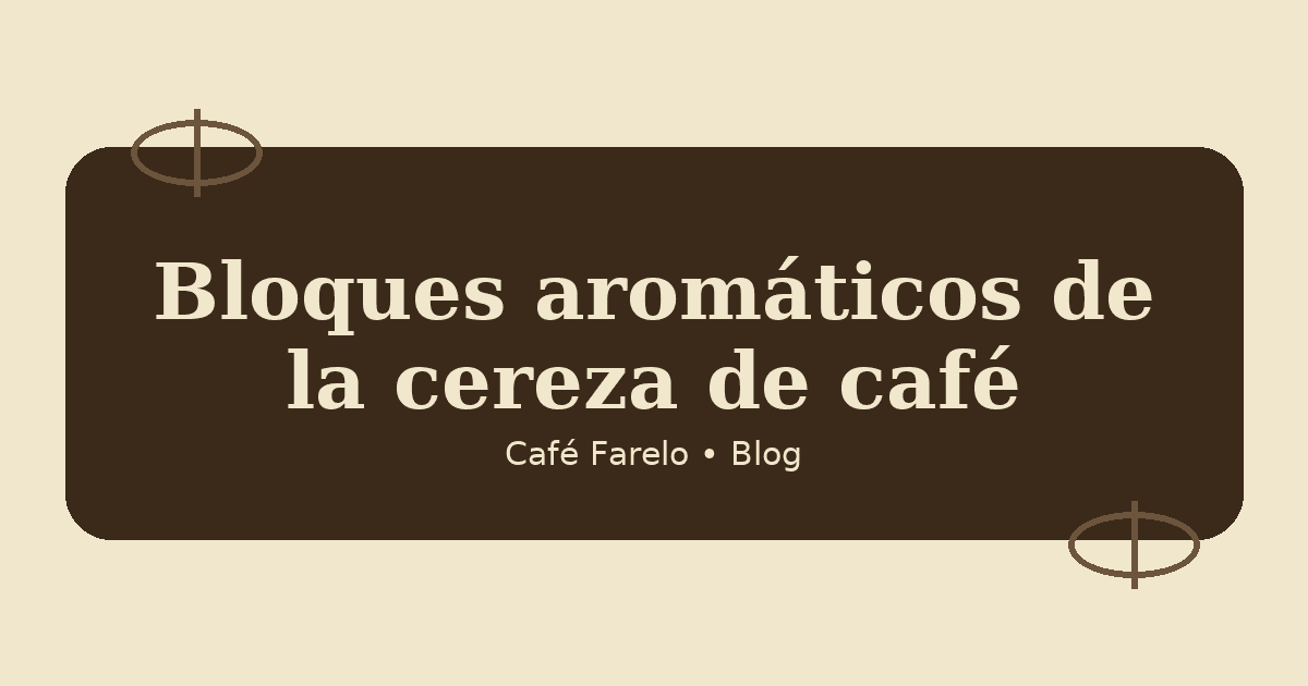 Bloques aromáticos de la cereza de café